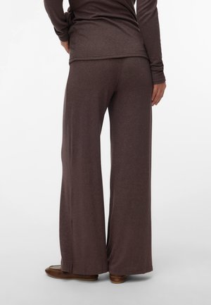 MAMALICIOUS MLKIRA WIDE JRS  HW - Pantaloni - chocolate brown detail:melange