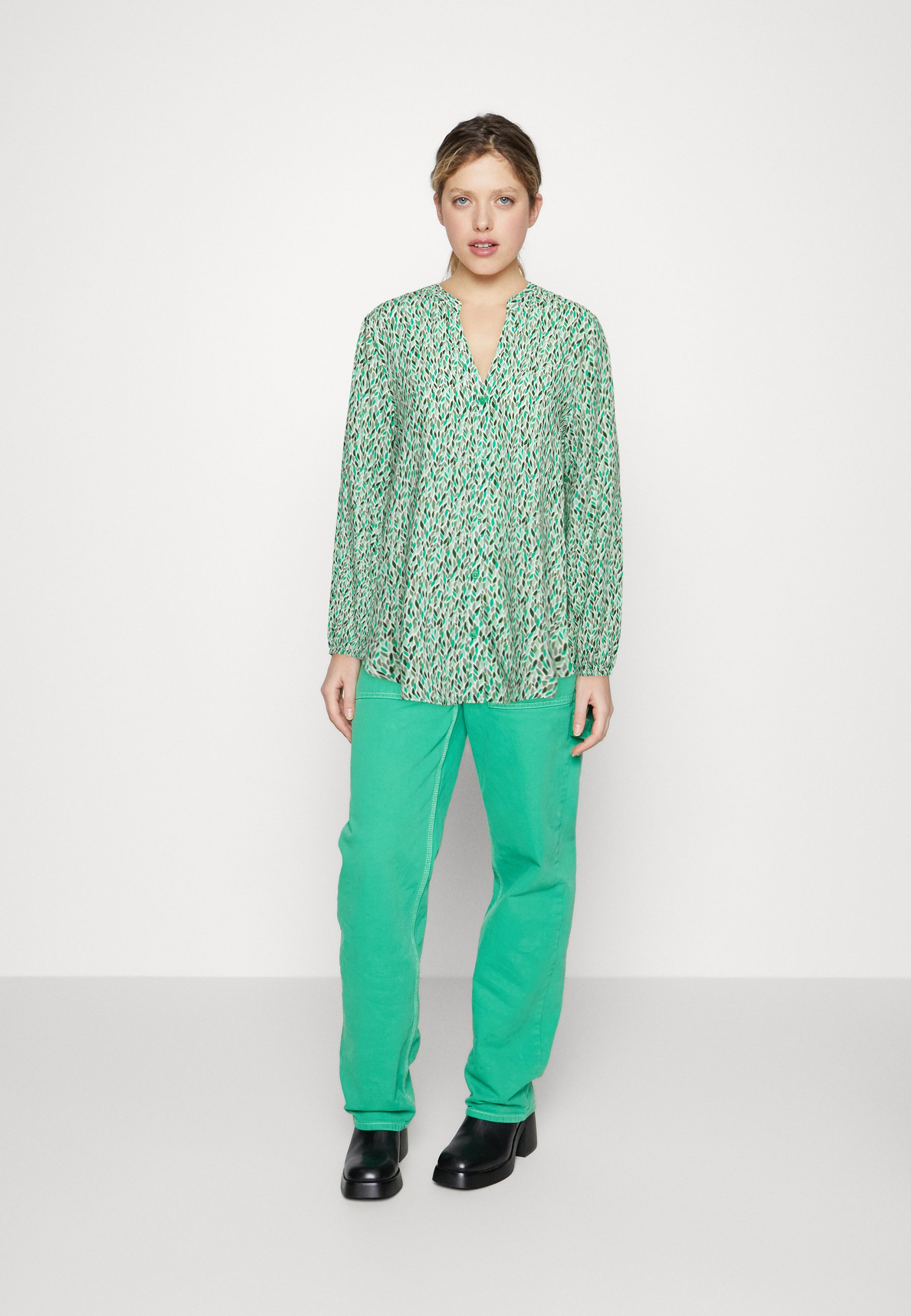 売れ筋商品|||ビーヤング シャツ レディース トップス BYJOSA - Button-down blouse - ming green mix b.young BYJOSA - Button-down blouse - ming green mix/mottled