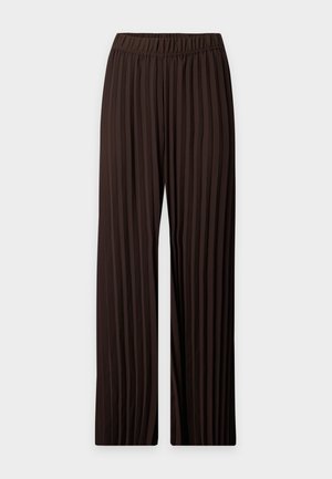 Vero Moda Curve, VMCYOLA PLISSE WIDE PANT - Дънки с широк крачол - chocolate torte