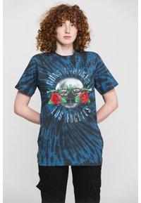 Paradiso Clothing GUNS N' ROSES LOS ANGELES DIP DYE GRAPHIC UNISEX  - Print T-shirt - black
