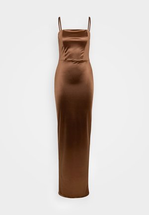 WAL G TALL AUTUMN WEDDING BELLA STRAPPY MAXI - Džersio suknelė - chocolate brown