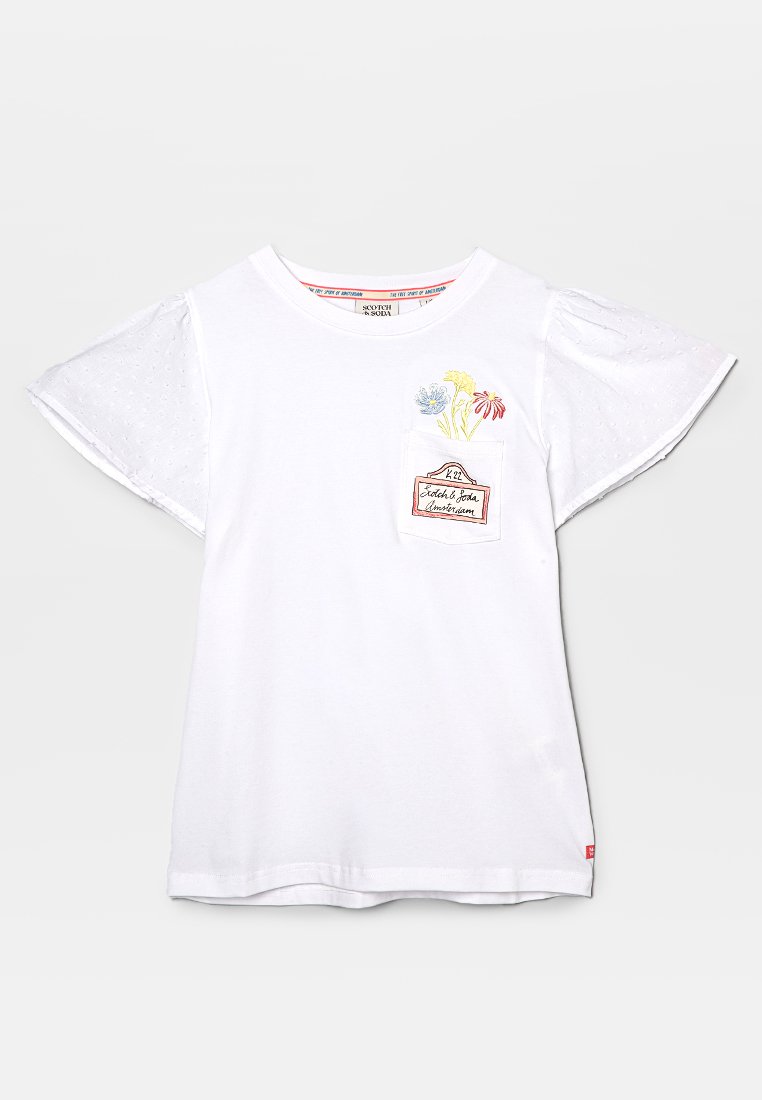 Scotch & Soda T-shirt print wit Scotch & Soda T-shirt print wit