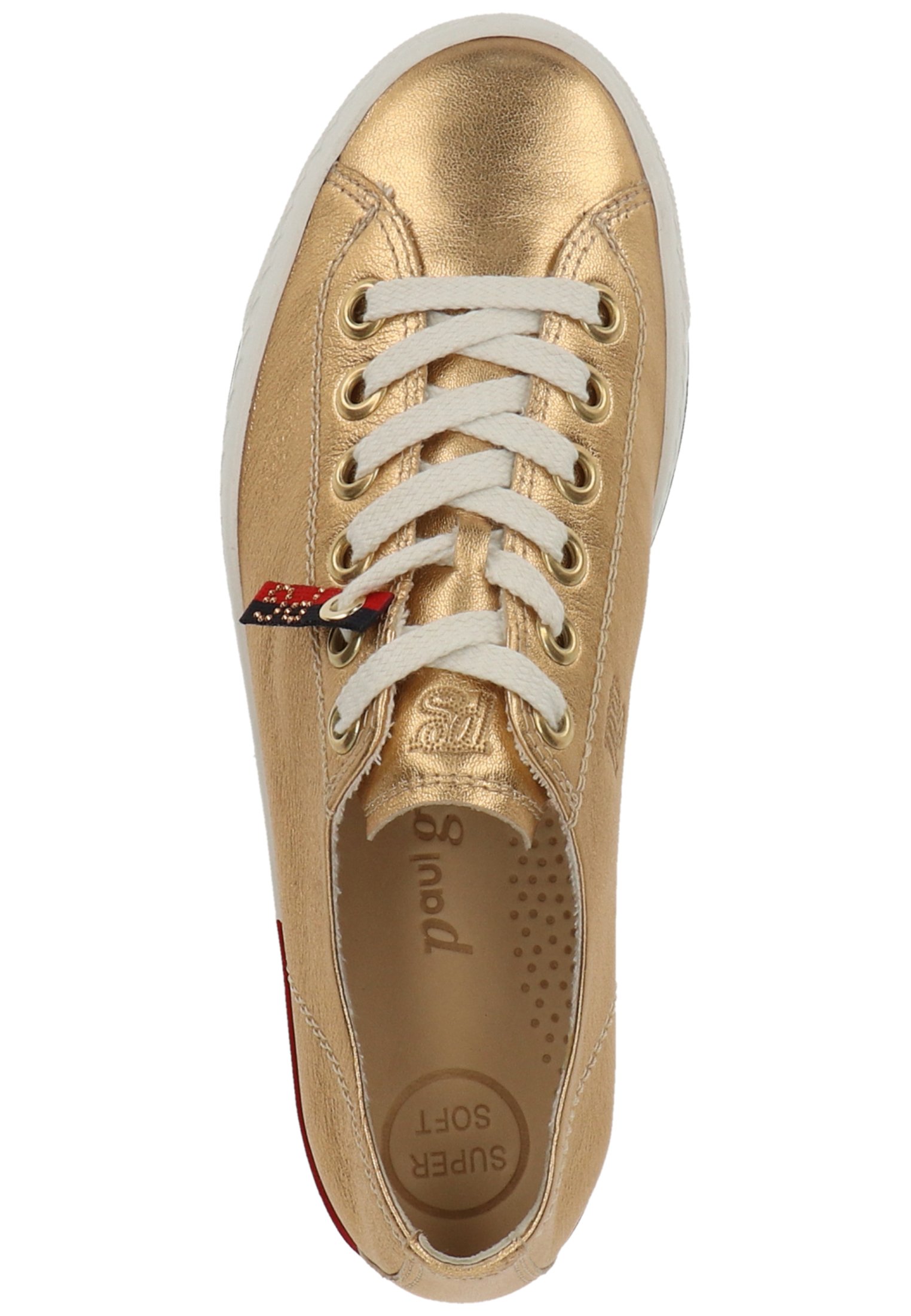 Paul Green Dames Sneakers Goud led soft sneaker | Van den Assem