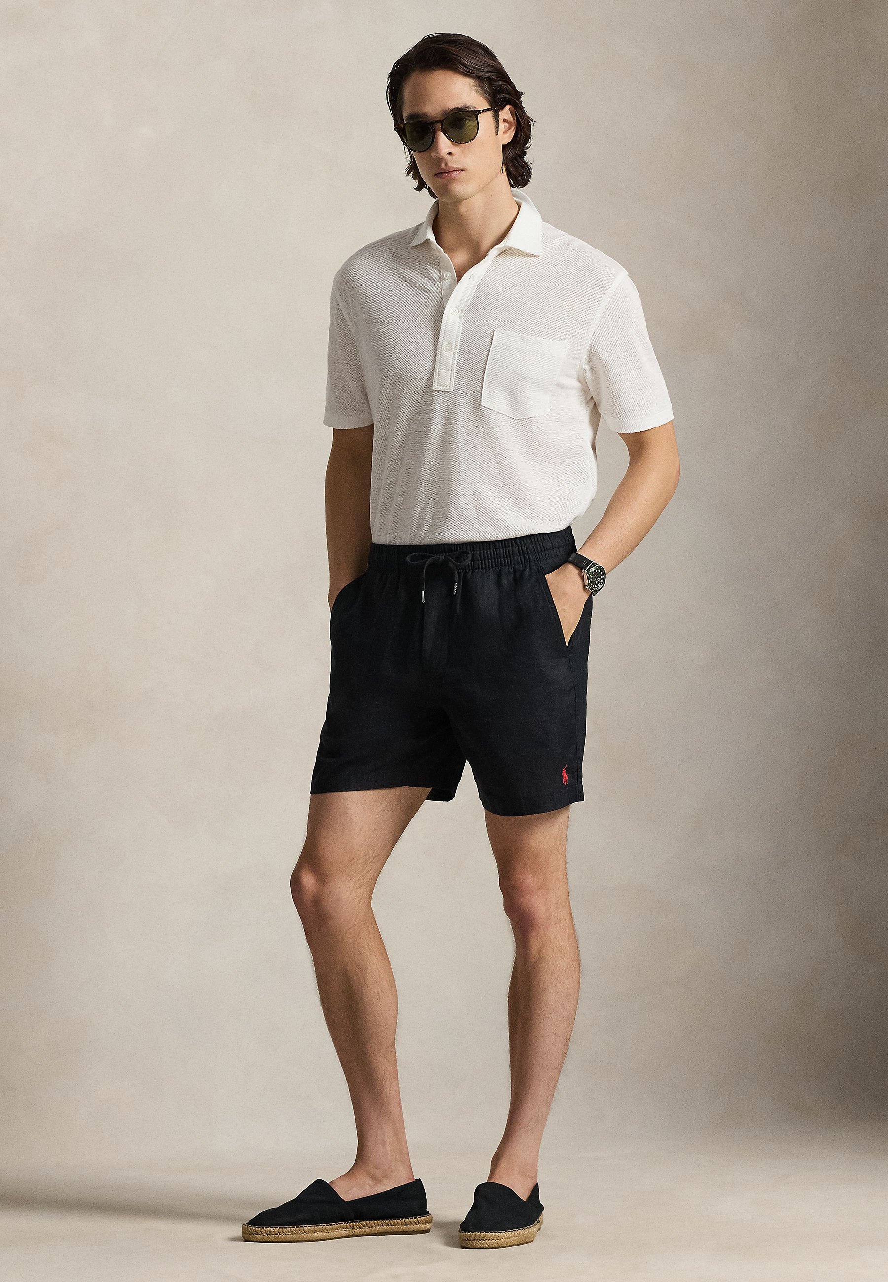 Polo Ralph Lauren 6-INCH POLO PREPSTER LINEN SHORT - Shorts