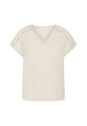 Cream, CRTAMMI T-SHIRT - T-Shirt print - bleached sand melange