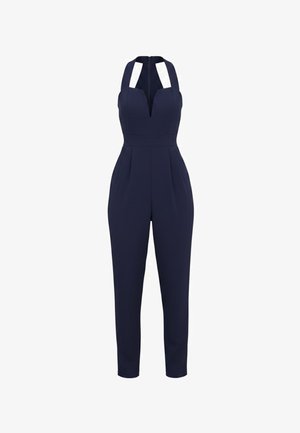WAL G., SOPHIA V NECK JUMPSUIT - Buksedragter - navy blue