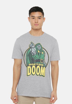 Marvel, MARVEL RETRO DOCTOR DOOM POINTS - Print T-shirt - mottled light grey