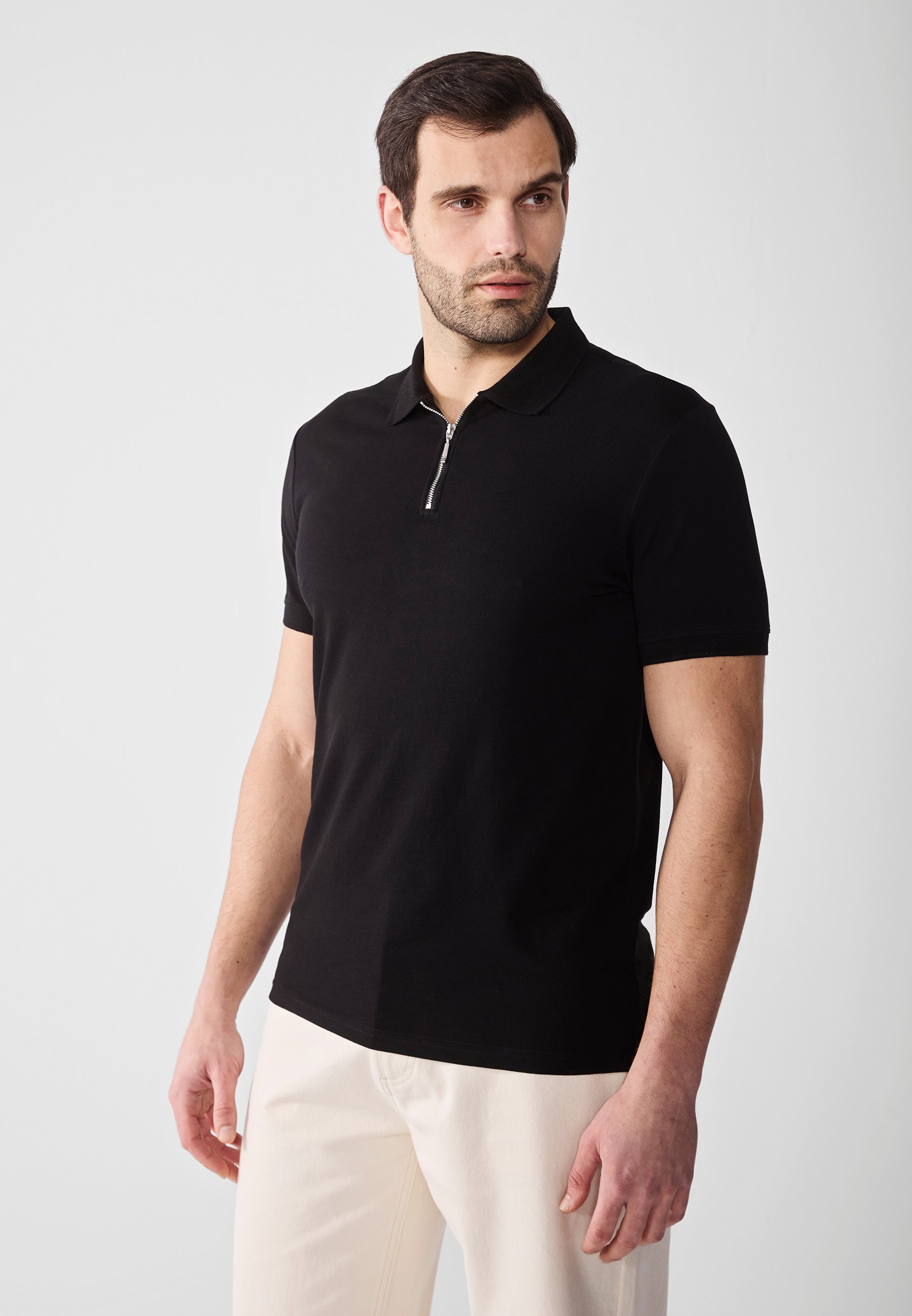 Pier One Polo shirt - true black/black - Zalando.co.uk