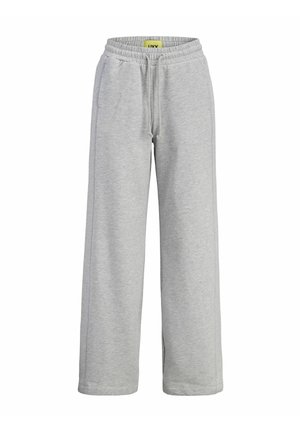 Heledad hallid dressipüksid elastse vöökohaga, küljetaskutega ja lõdva istuvusega. Pehme kangas, sileda tekstuuriga ja ilma nähtavate mustriteta.