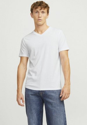 3ER-PACK EINFARBIG V-AUSSCHNITT - Basic T-shirt - white
