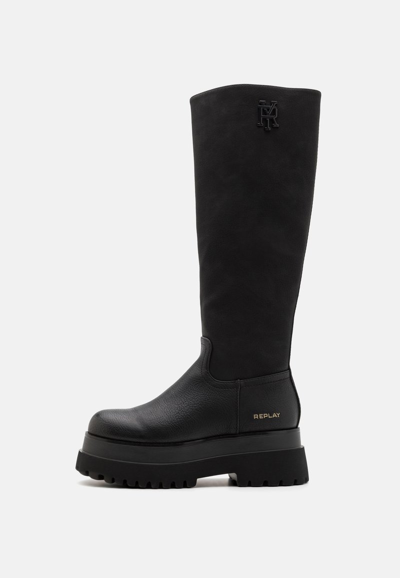 Replay ANY HIGH - Platform boots - black - Zalando.ie