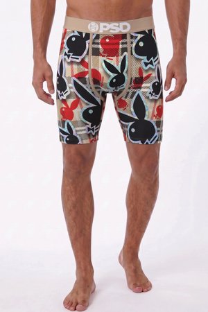 PSD, CHECKMATE - Lange Boxershorts - red