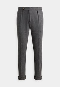 KNIT FLANNEL SUIT TROUSER - Pantaloni - medium grey heather