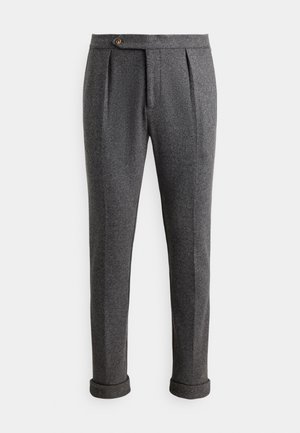 KNIT FLANNEL SUIT TROUSER - Nadrágok - medium grey heather