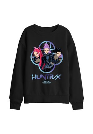 NETFLIX, KPOP DEMON HUNTERS HUNTRIX GIRLS LOGO UNISEX - Sweatshirt - black