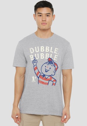 Print T-shirt - mottled light grey