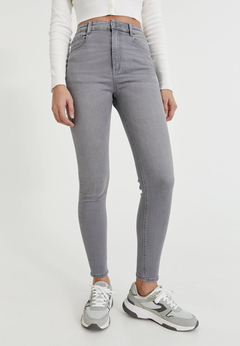Damen Skinny | PULL&BEAR CONTOUR SKINNY FIT Jeans Slim Fit grey/grau - KO99563 Damen Skinny | PULL&BEAR CONTOUR SKINNY FIT Jeans Slim Fit grey/grau - KO99563