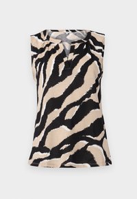 V NECK ALLOVERPRINTED - Top - abstract beige