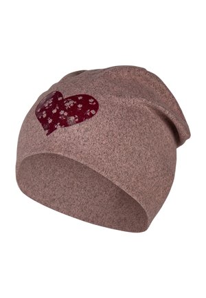 Sterntaler, BEANIE MIT PRINT BLUMENHERZ - Beanie - rosa melange