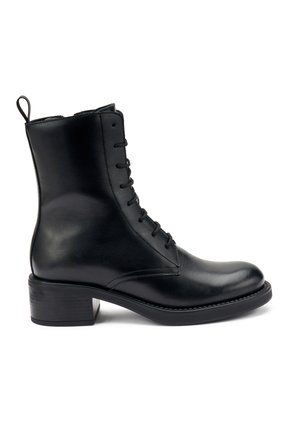 HEELED COMBAT - Stivaletti stringati - black