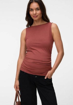 MAMALICIOUS BLOUSE REGULAR FIT ROUND NECK TOP - Débardeur - grape leaf