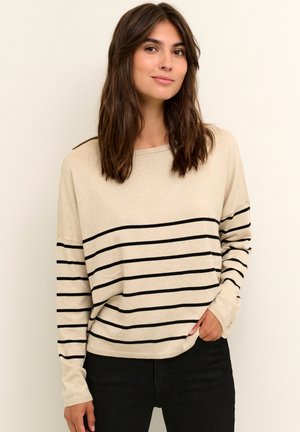 CUANNEMARIE STRIPED - Jumper - oyster gray