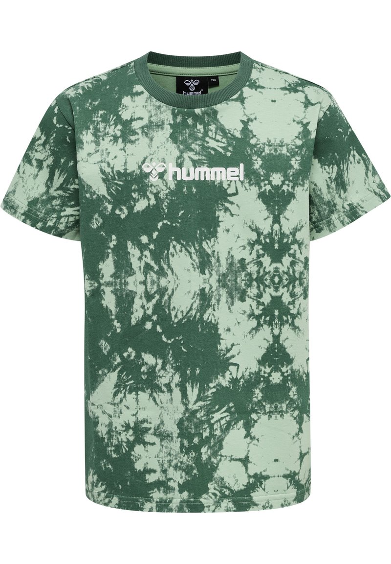 Hummel T-shirt print donkergroen