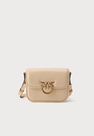 LOVE BOX MINI - Umhängetasche - beige/grigio fumo/gold-coloured