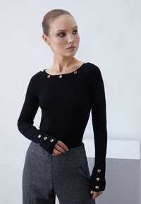 Anna Field by Zalando - Striktrøje - black Miniaturebillede 1