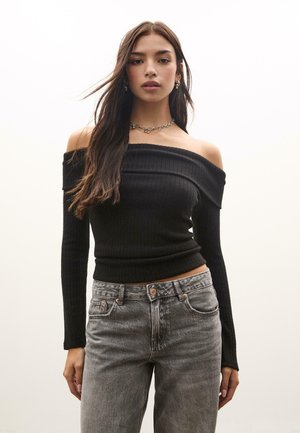 OFF-THE-SHOULDER TOP - Pullover - black