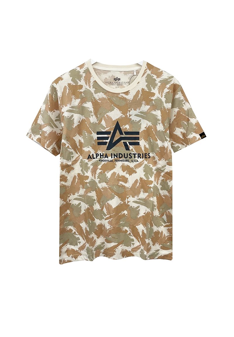 Alpha Industries T-Shirt Uomo Con Stampa Camo - Cotone, Regular Fit