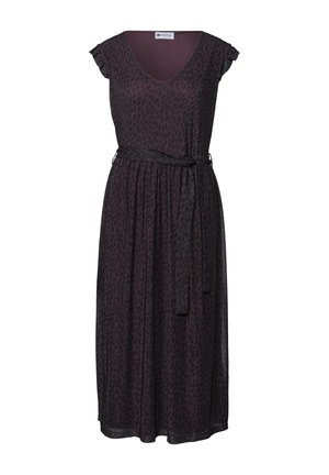 Street One, MIDIKLEID AUS MESH MIT PRINT - Day dress - rustic rouge