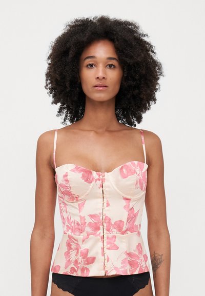 KIKI DE MONTPARNASSE PAPILLON ET ORCHIDEE CORSET - Corpiño - pink