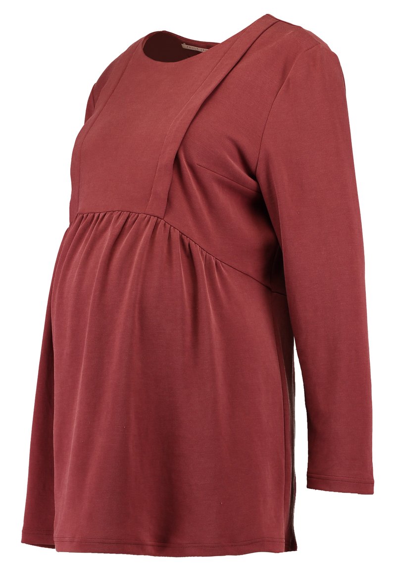 Paula Janz Maternity Longsleeve donkerrood
