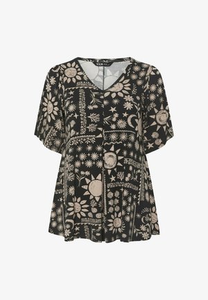 Yours Clothing, PLUS SIZE CASUAL TOPS - T-Shirt print - black