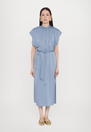 BELTED STAND COLLAR DRESS - Vestido de fiesta - air blue