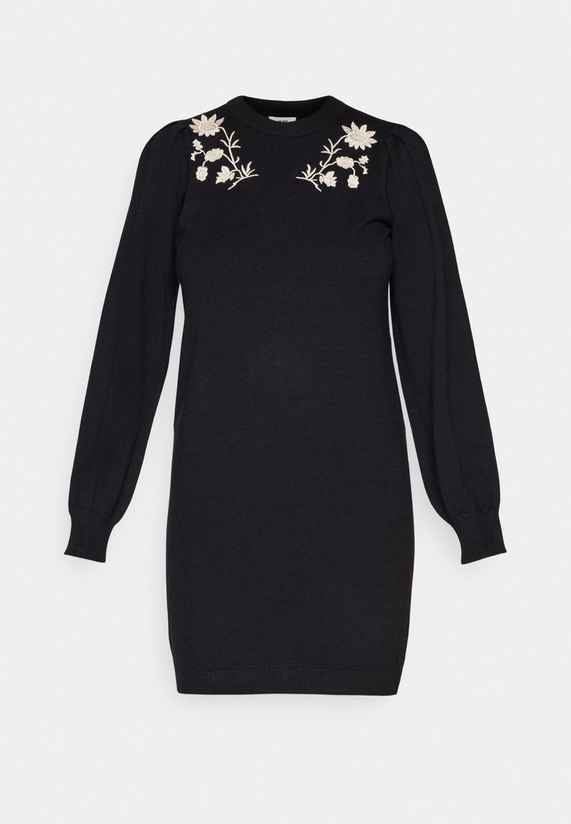 Object OBJTHESS - Jumper dress - black detail:sandshell embroidery/black - Zalando.ie Object OBJTHESS - Jumper dress - black detail:sandshell embroidery/black - Zalando.ie