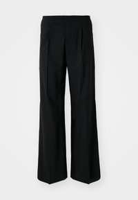 OFFICE ATTIRE' WIDE LEG PANTS - Pantalon classique - black