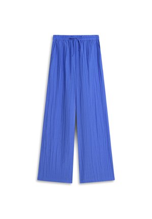 Twist, TWIST PANTS TEXTURED WIDE LEG PANTS - Pantalones - sax