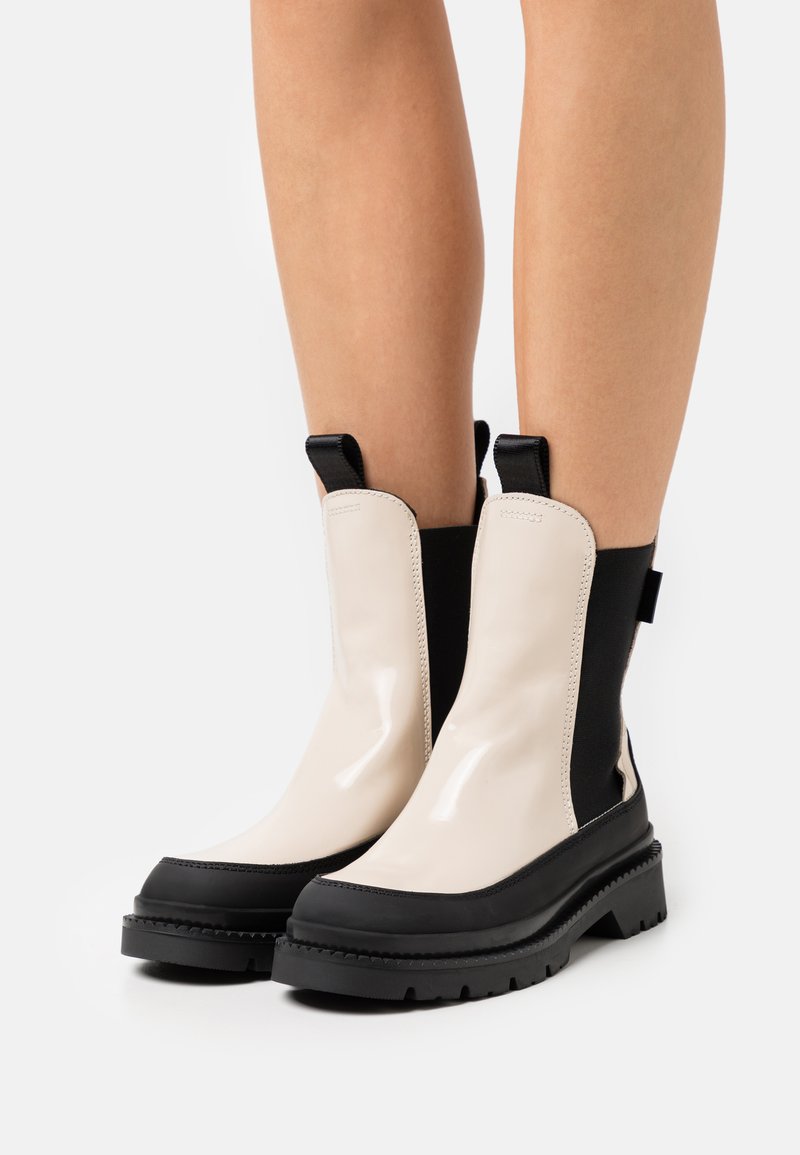 GANT PREPNOVO - Platform ankle boots - putty cream/black