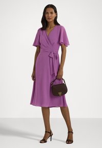 Lauren Ralph Lauren BELTED GEORGETTE DRESS - Koktel haljina / svečana haljina - aurora violet