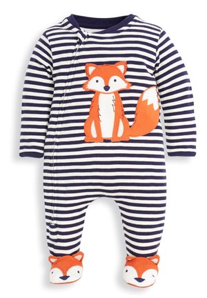 Kruippakje - navy/ecru stripe