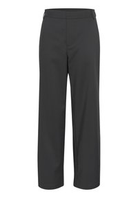 LORAINE WIDE - Pantalones - black oyster