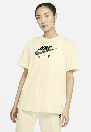 T-SHIRTS AIR BF - T-shirt z nadrukiem - coconut milk/black