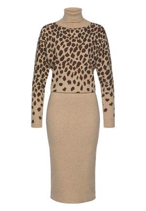 Robe fourreau - beige