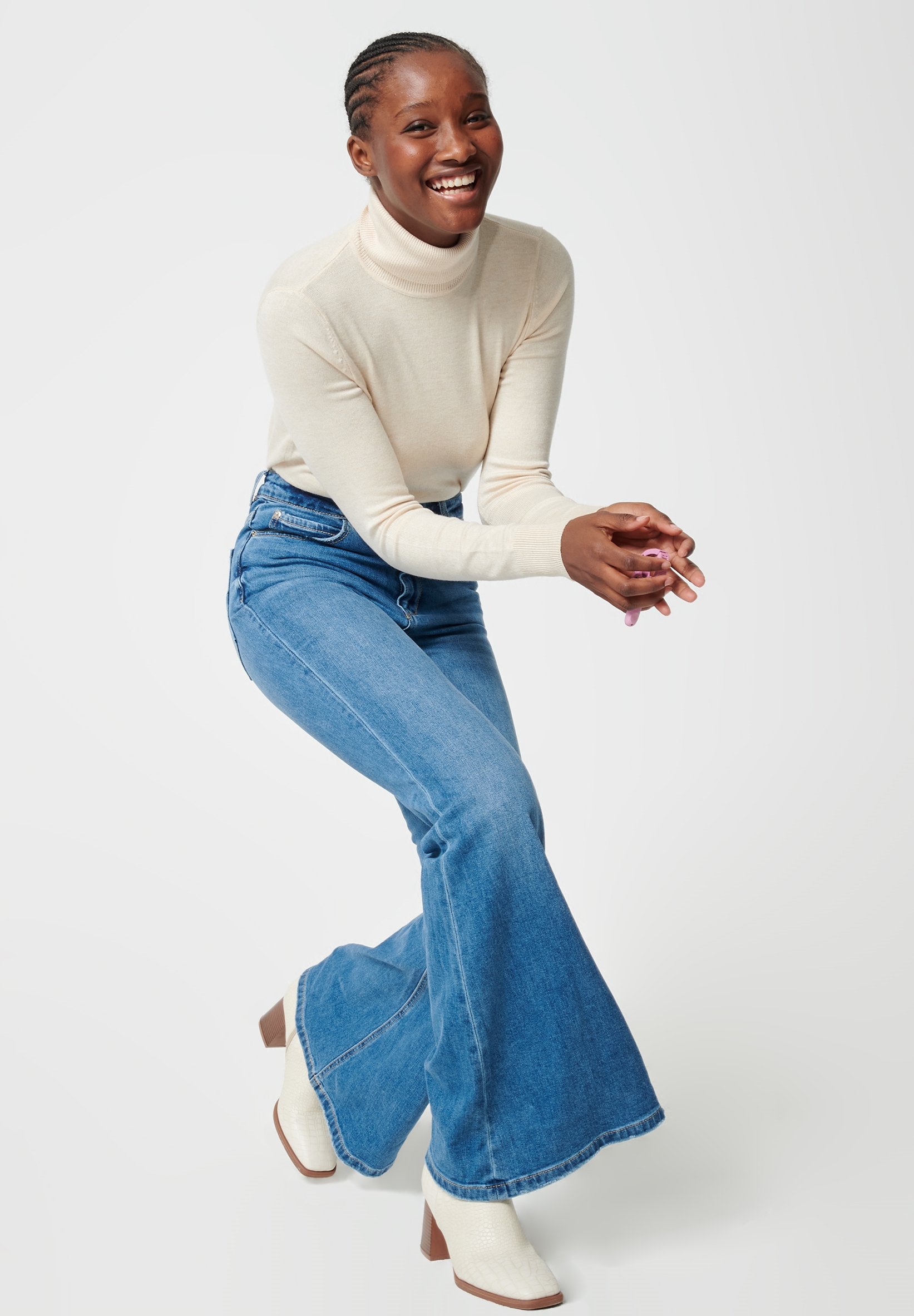 Pimkie BOOTCUT JEAN - HIGH WAIST - Jeans bootcut - denimblau/blu -  Zalando.it