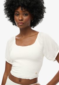 Superdry SMOCKED - Blouse - off white