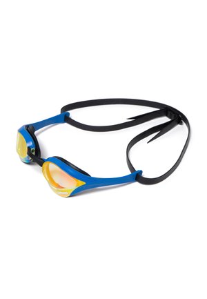 ULTRA SWIPE MIRROR WETTKAMPF - Gafas de natación - yellow copper-blue