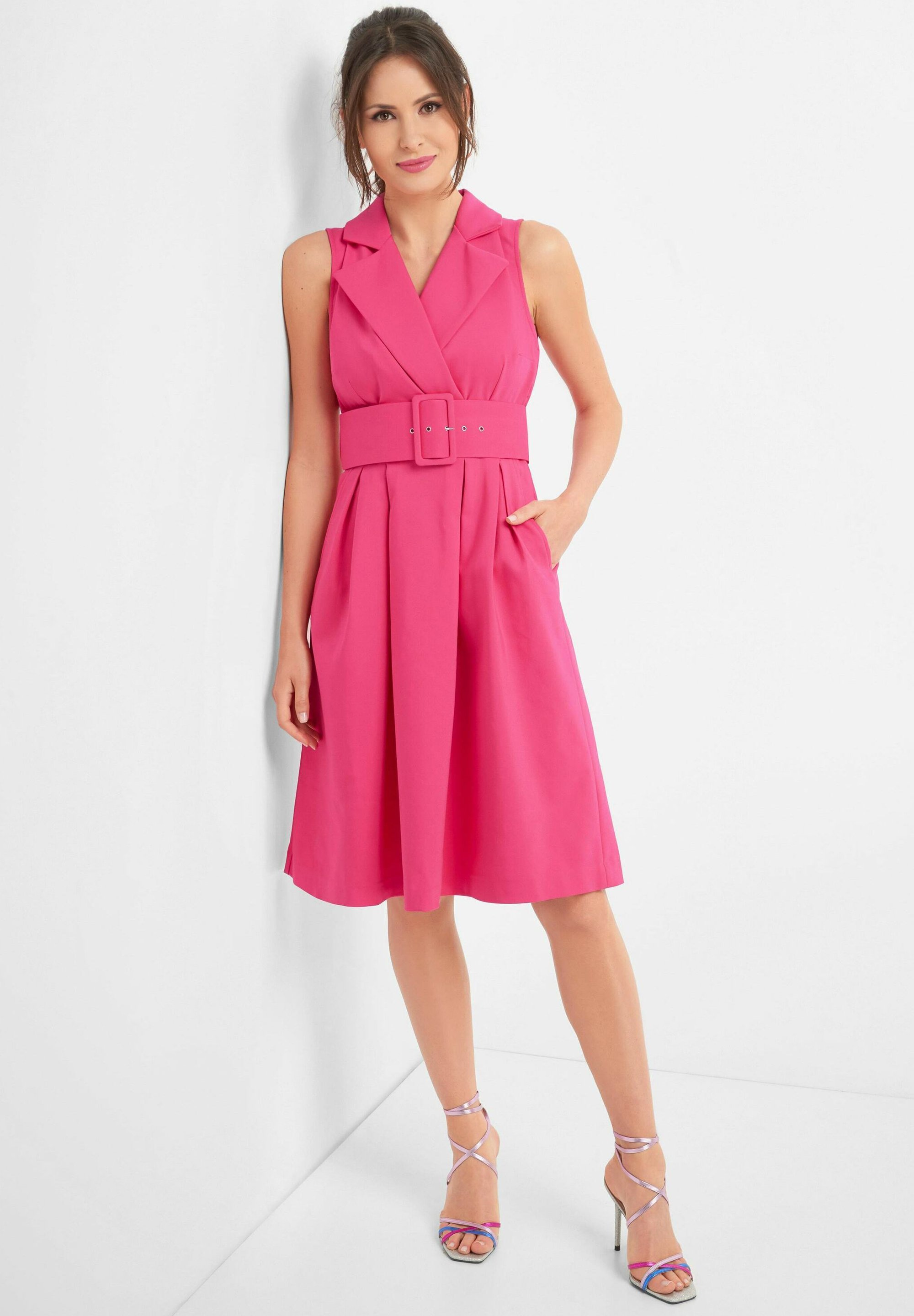 Orsay Kleid Mit Gurtel Day Dress Rosa Pink Zalando De 