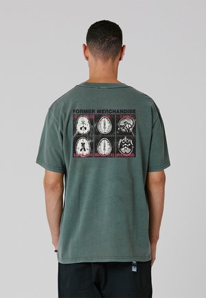 Former BRAIN SCAN - T-shirt imprimé - washed green